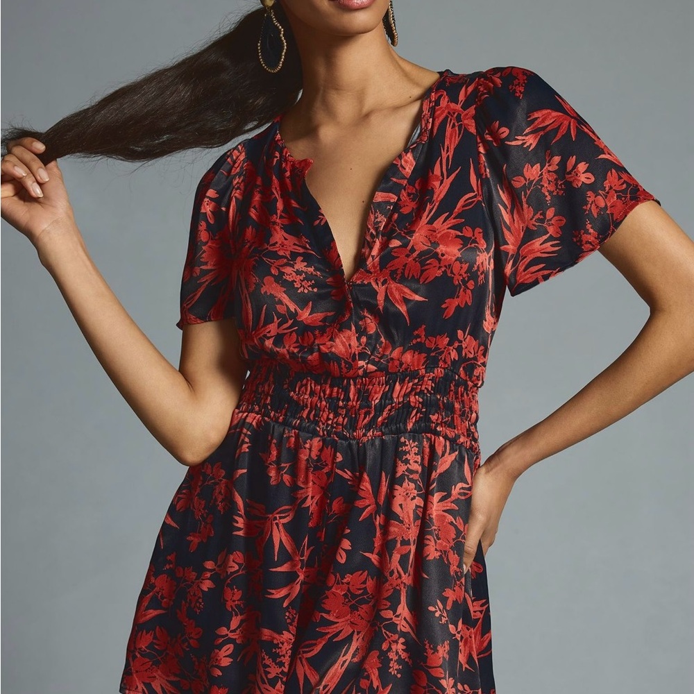 Floral Red and Black Jumper